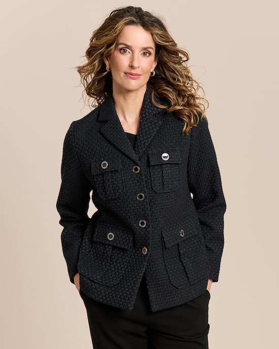Produktabbildung für Blazer in Bouclé-Optik
