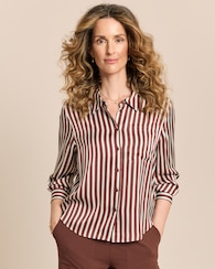 Produktabbildung für Satin-Bluse gestreift