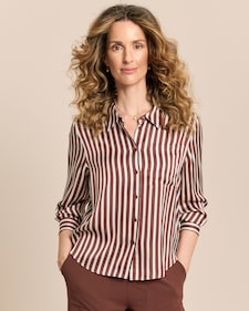 Produktabbildung für Satin-Bluse gestreift