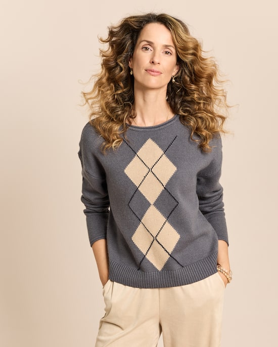 Produktabbildung für Pullover Raute frontal