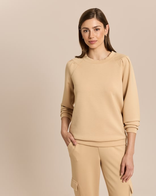 Produktabbildung für Sweatshirt mit Schulterdetail