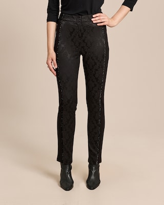 Produktabbildung 2 für Slim Fit Hose mit Jacquard-Muster