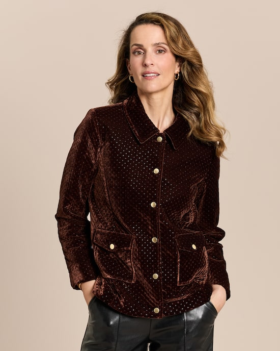 Produktabbildung für Jacke aus Samt mit Struktur