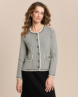 Produktabbildung 1 für Strickjacke mit Perlendeko