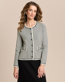 Produktabbildung für Strickjacke mit Perlendeko