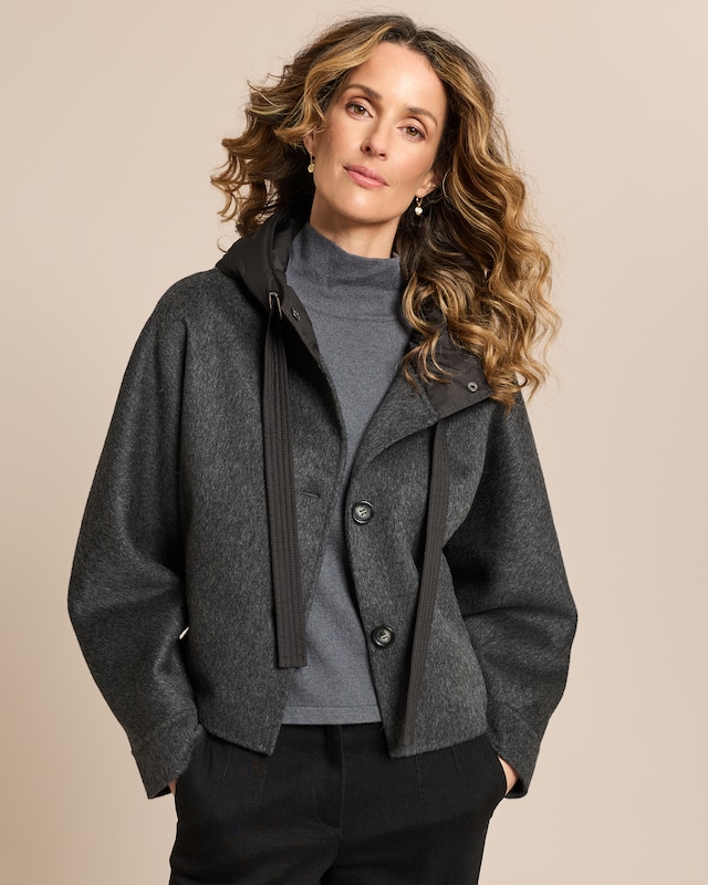 Jacke mit wattierter Kapuze