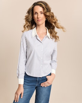 Produktabbildung für Baumwollstretch Bluse Streifenmix
