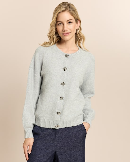 Produktabbildung für Strickjacke mit Zierknöpfen