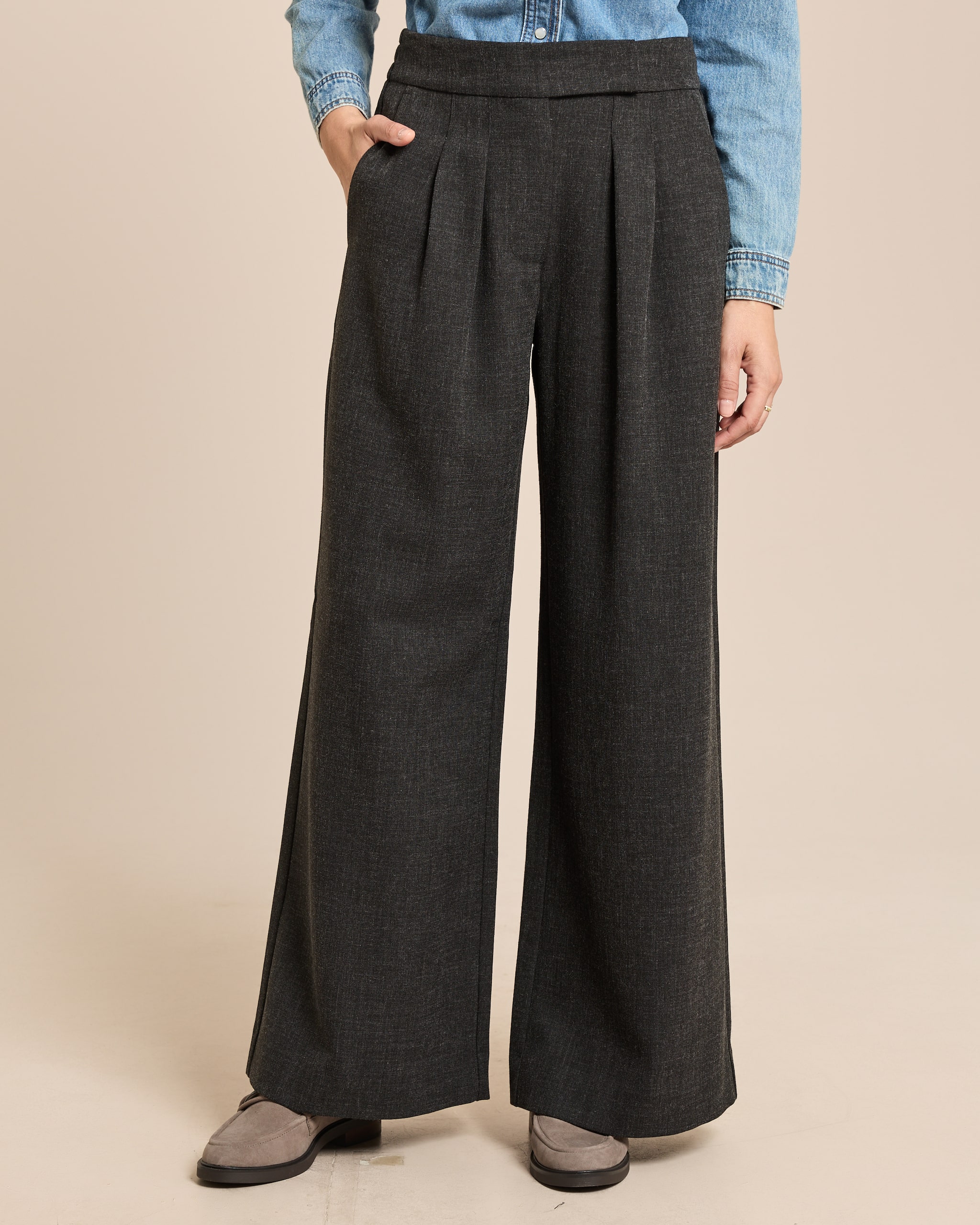 Produktabbildung für Wide Leg Stoffhose