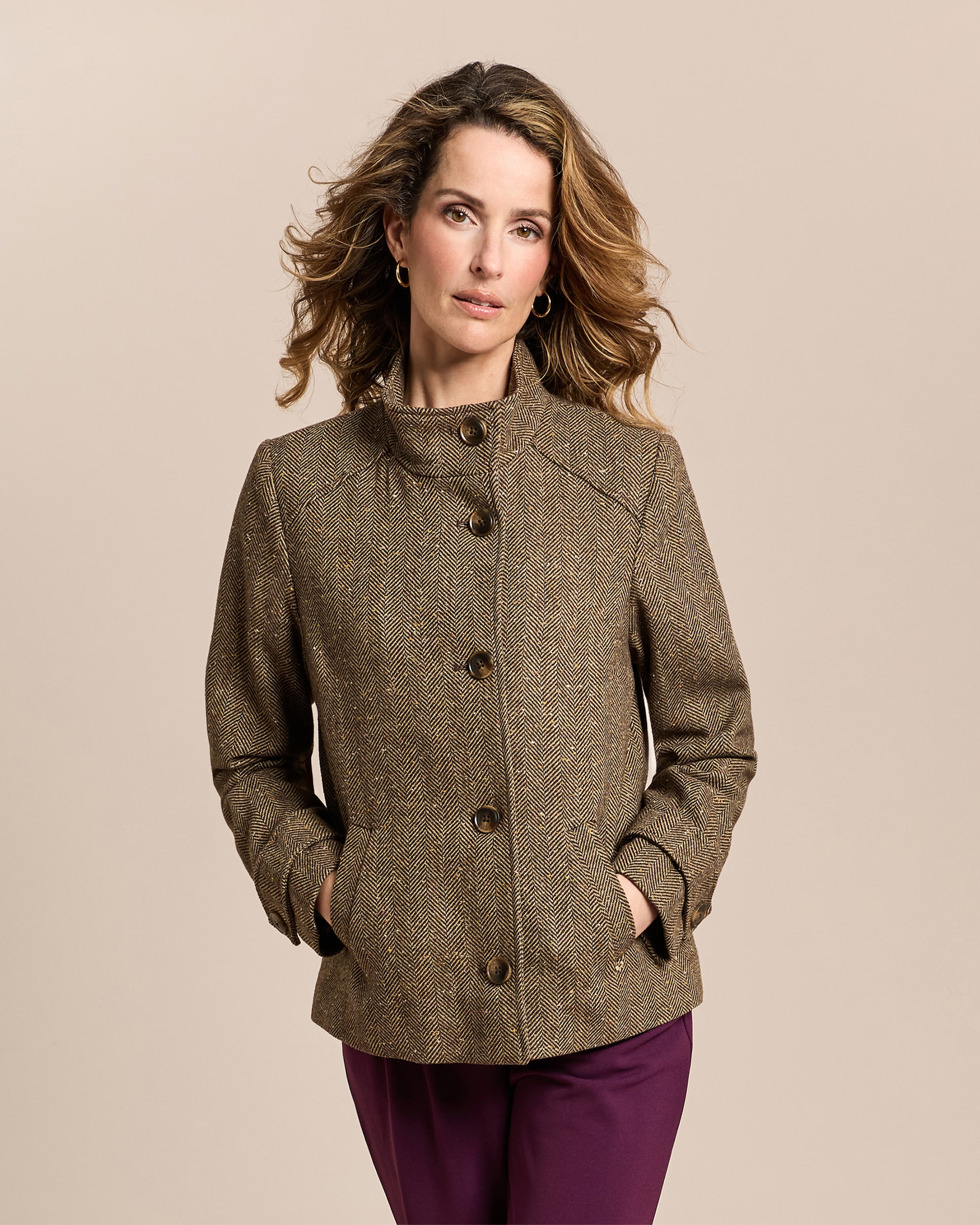 Produktabbildung für Jacke im Fischgratdesign