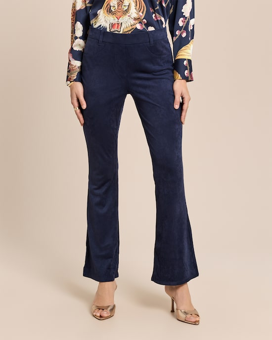 Produktabbildung für Bootcut-Hose in Velourimitat