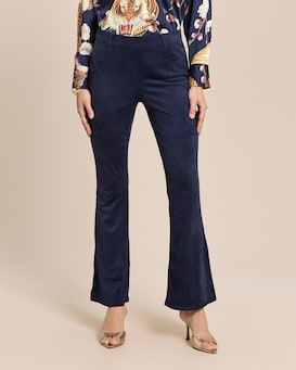 Produktabbildung für Bootcut-Hose in Velourimitat