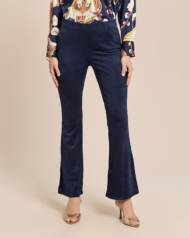 Produktabbildung für Bootcut-Hose in Velourimitat
