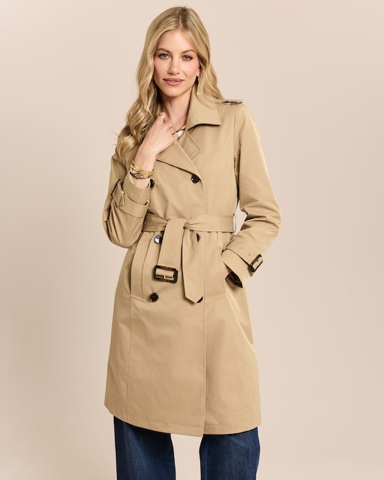 Produktabbildung für Trenchcoat mit Stickmotiv