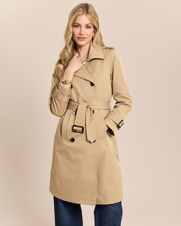 Produktabbildung für Trenchcoat mit Stickmotiv