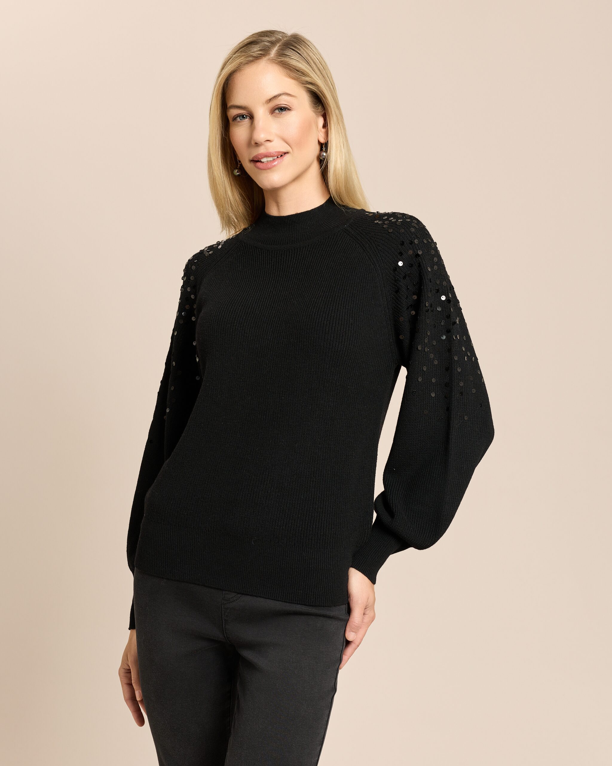 Produktabbildung für Pullover Patentstrick mit Pailletten