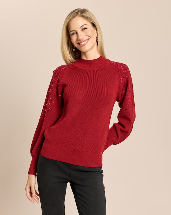 Produktabbildung für Pullover Patentstrick mit Pailletten