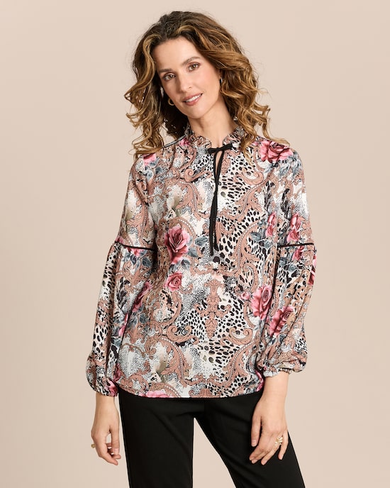 Produktabbildung für Pullover mit Leo- und Kettenprint