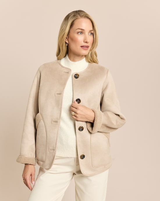 Produktabbildung für Jacke zum Wenden in Shearling-Optik