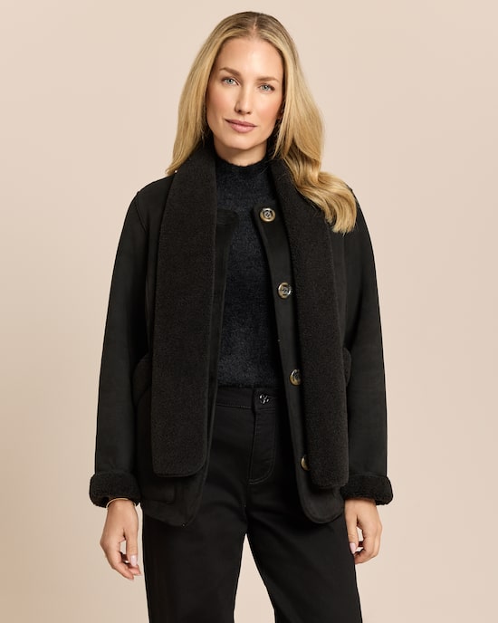 Produktabbildung für Jacke zum Wenden in Shearling-Optik