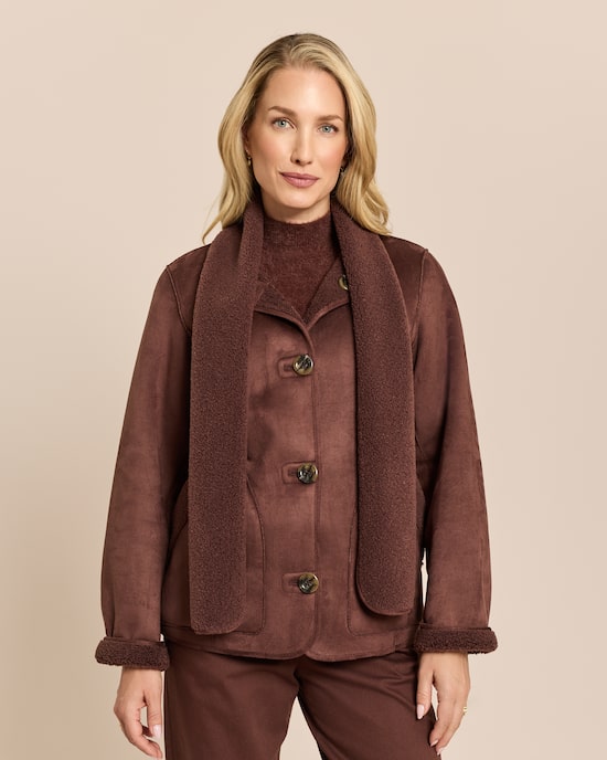 Produktabbildung für Jacke zum Wenden in Shearling-Optik