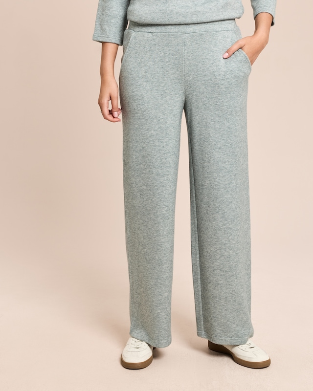 Wide Leg Loungewear-Hose mit elastischem Bund