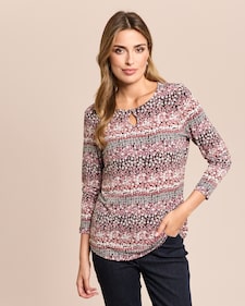 Produktabbildung für Shirt Mille-Fleur Rundhals & Key-Hole