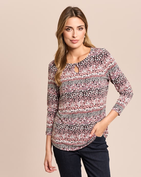 Produktabbildung für Shirt Mille-Fleur Rundhals & Key-Hole