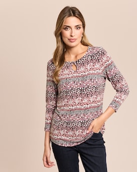 Produktabbildung für Shirt Mille-Fleur Rundhals & Key-Hole