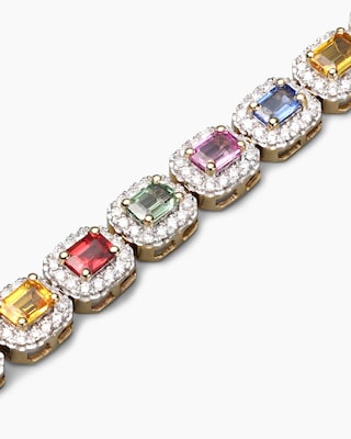 Produktabbildung 3 für Brillant-Armband mit Saphiren