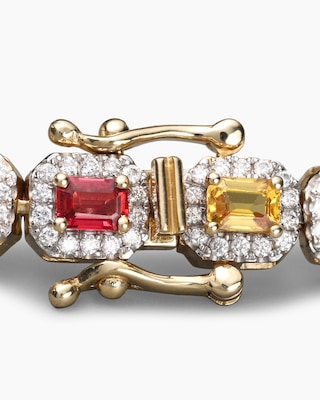 Produktabbildung 2 für Brillant-Armband mit Saphiren