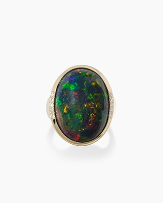 Produktabbildung 1 für Ring mit Kristallopal & Brillanten