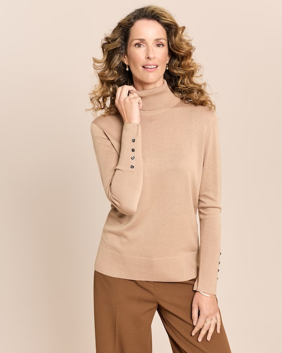 Produktabbildung für Rollkragenpullover mit Schlitz am Arm