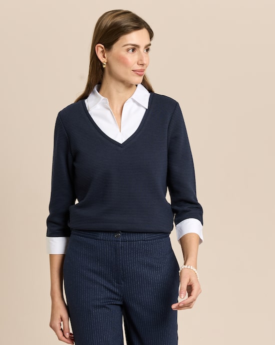 Produktabbildung für Ottoman-Shirt mit Blusenkragen