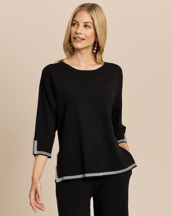 Produktabbildung für Pullover mit Kontraststreifen