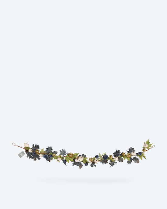 Produktabbildung für LED-Girlande Herbst mit Samt-Kürbissen