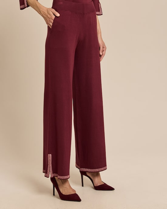 Produktabbildung für Strickhose mit Glanzstreifen