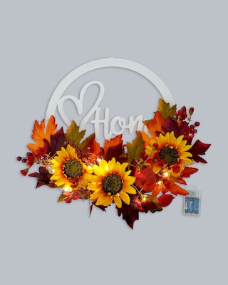 Produktabbildung 2 für LED-Türkranz Herbstdesign