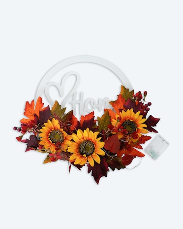 Produktabbildung für LED-Türkranz Herbstdesign