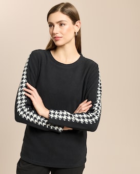 Produktabbildung für Fleeceshirt Hahnentritt