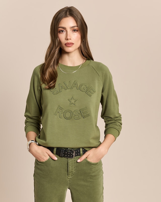 Produktabbildung für Sweatshirt mit gesticktem Branding