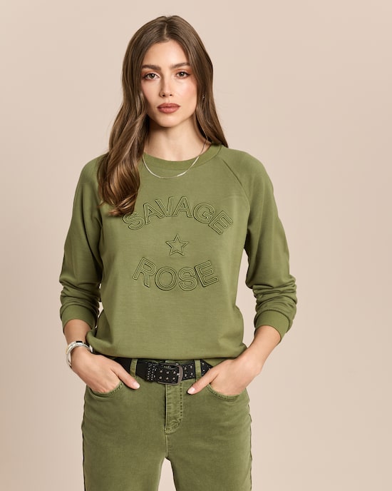 Produktabbildung für Sweatshirt mit gesticktem Branding