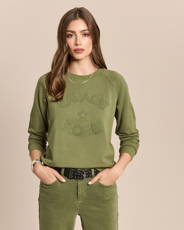 Produktabbildung für Sweatshirt mit gesticktem Branding