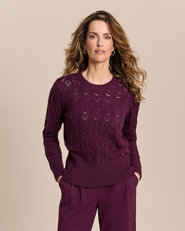 Produktabbildung für Pullover aus Ajourstrick