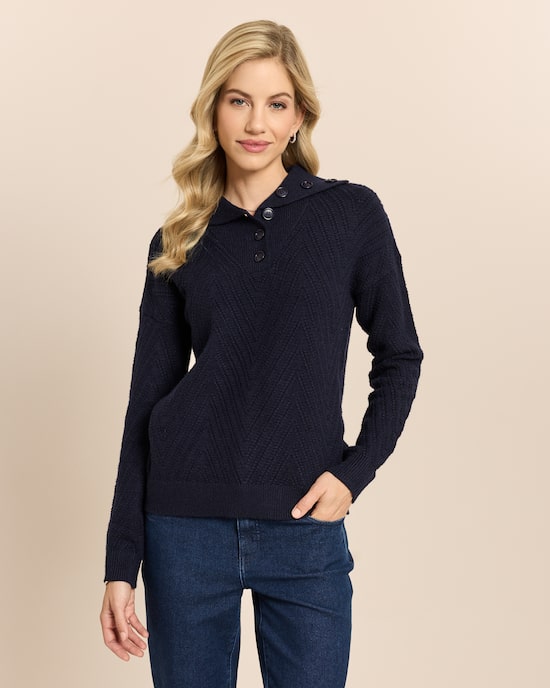 Produktabbildung für Troyer Pullover mit Struktur