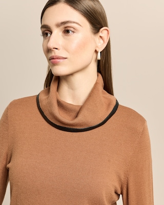 Produktabbildung 5 für Rollkragenpullover mit Kunstleder