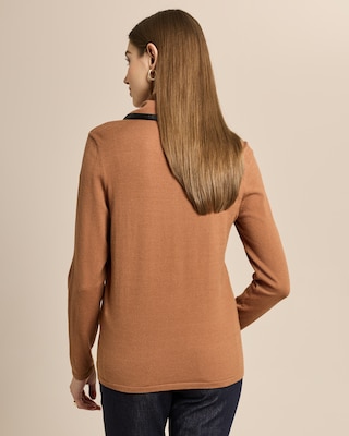 Produktabbildung 4 für Rollkragenpullover mit Kunstleder