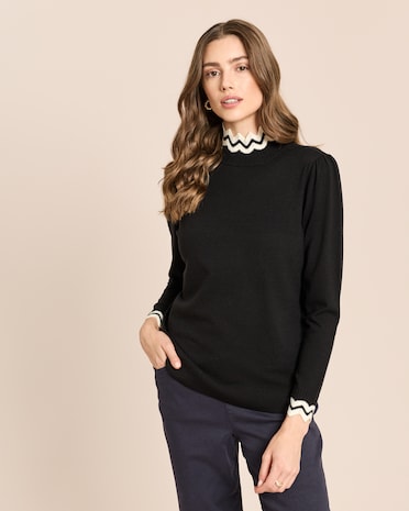 Produktabbildung für Pullover mit Zick-Zack Design