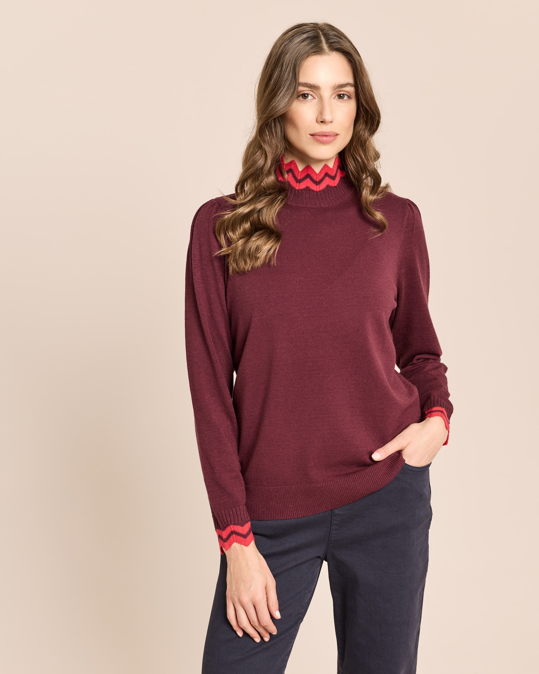 Produktabbildung für Pullover mit Zick-Zack Design