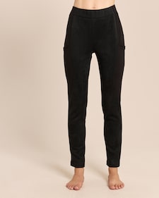Produktabbildung für Skinny Veloursimitat Hose mit Ponte